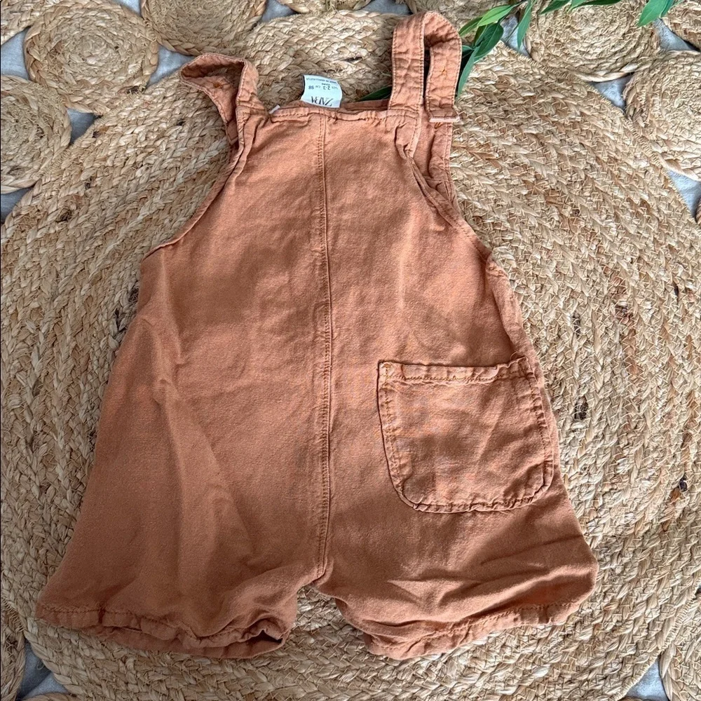 Zara 2-3 linen Overall Minimalist Short.